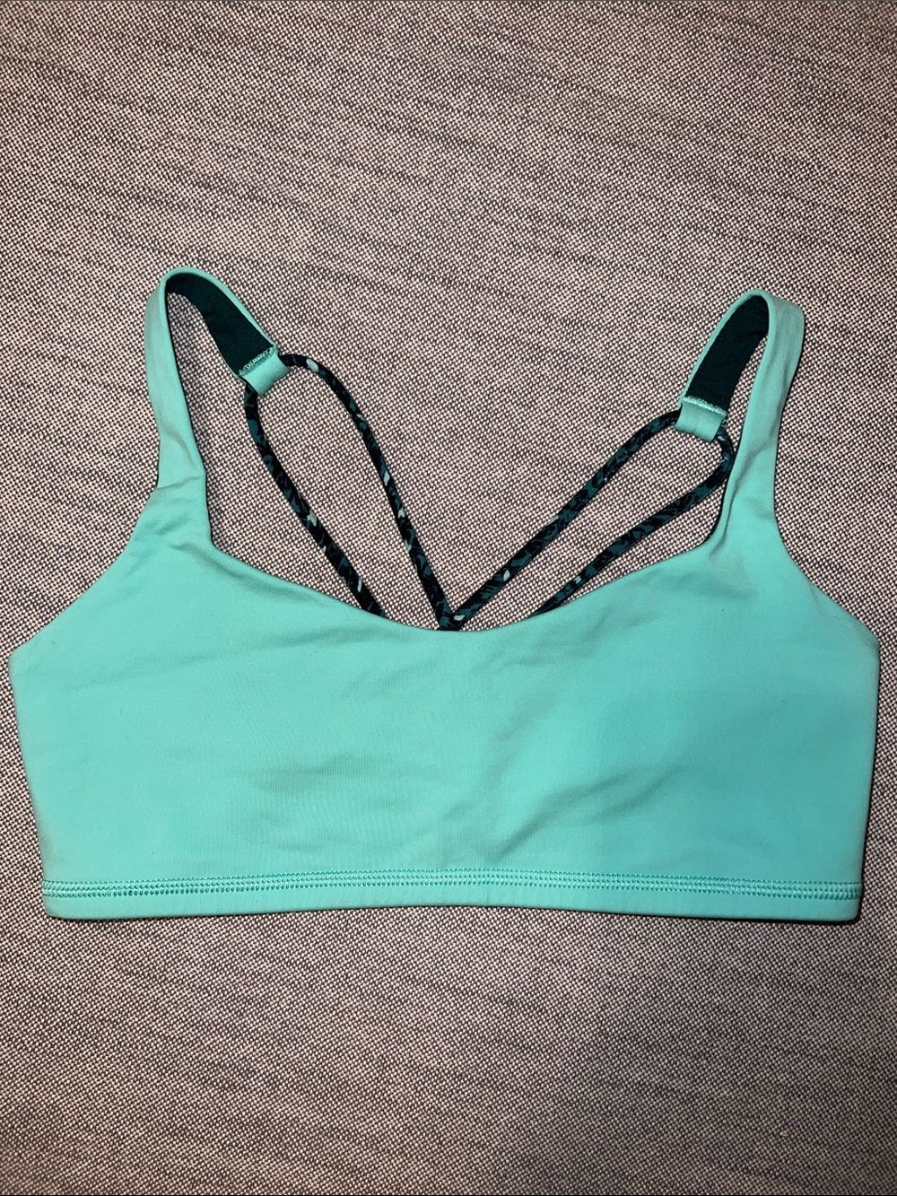 lululemon athletica Mint Green Strappy Sports Bra
